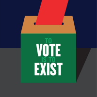 To Vote is to Exist by Milton Glaser, 2016